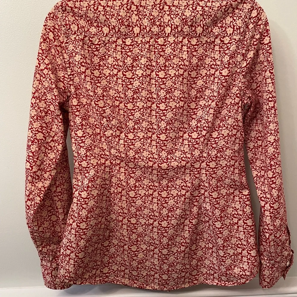Lucky Brand Floral Print Cotton Button Down Shirt Size Small - Picture 2 of 7